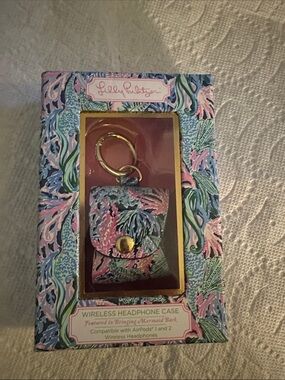 Lilly Pulitzer Bringing Mermaid Back Wireless AirPods 1 or 2 Headphone Case New